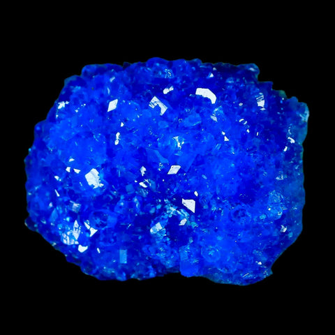 1.9" Electric Blue Chalcanthite Mineral Crystal Specimen Location Poland Sokolowski - Fossil Age Minerals