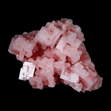 4.5" Quality Pink Halite Salt Crystals Cluster Mineral Trona, CA Searles Lake