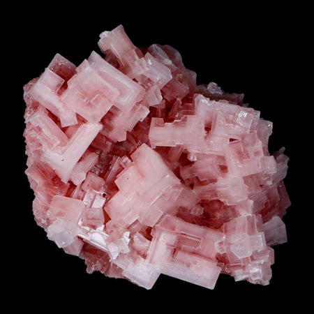 4.5" Quality Pink Halite Salt Crystals Cluster Mineral Trona, CA Searles Lake