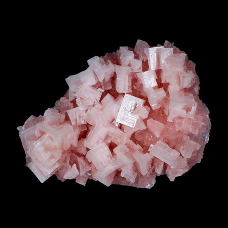 5.5" Quality Pink Halite Salt Crystals Cluster Mineral Trona, CA Searles Lake