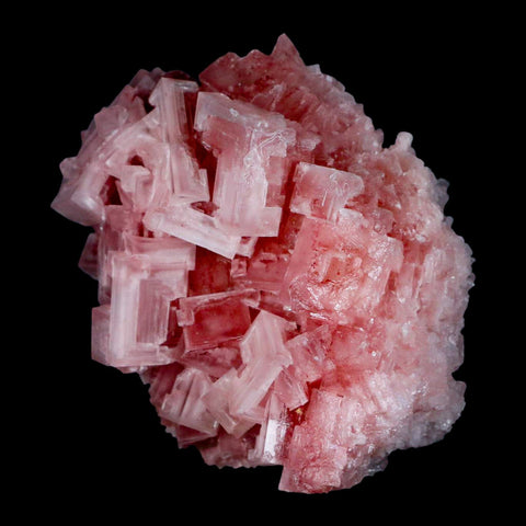 3.5" Quality Deep Pink Halite Salt Crystals Cluster Mineral Trona, CA Searles Lake - Fossil Age Minerals