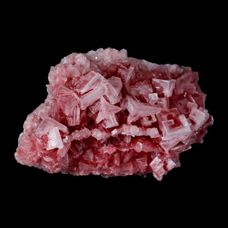 3.8" Quality Deep Pink Halite Salt Crystals Cluster Mineral Trona, CA Searles Lake