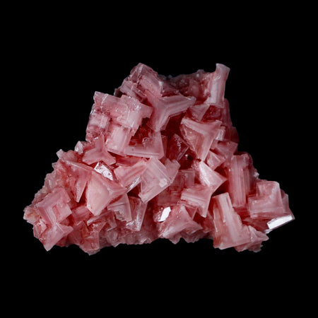 3.4" Quality Deep Pink Halite Salt Crystals Cluster Mineral Trona, CA Searles Lake