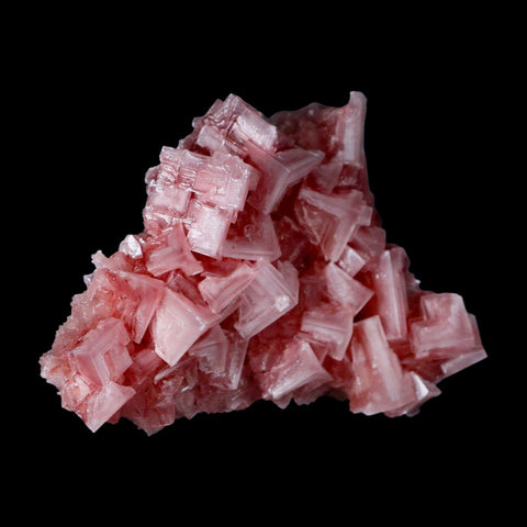 3.4" Quality Deep Pink Halite Salt Crystals Cluster Mineral Trona, CA Searles Lake - Fossil Age Minerals