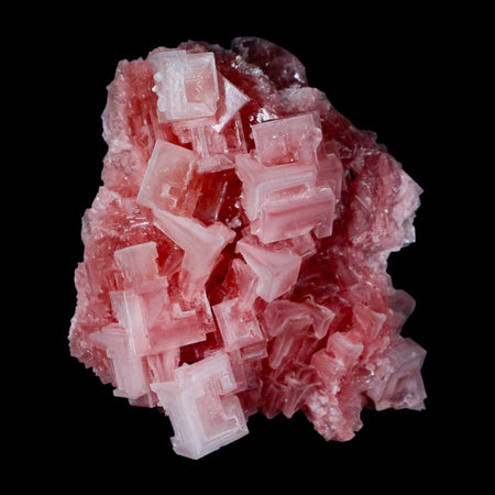 2.8" Quality Deep Pink Halite Salt Crystals Cluster Mineral Trona, CA Searles Lake