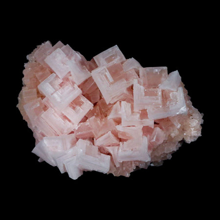 3.7" Quality Pink Halite Salt Crystals Cluster Mineral Trona, CA Searles Lake