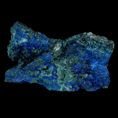 2.2" Rough Azurite Crystals And Malachite Mineral Specimen Tiznit Morocco - Fossil Age Minerals