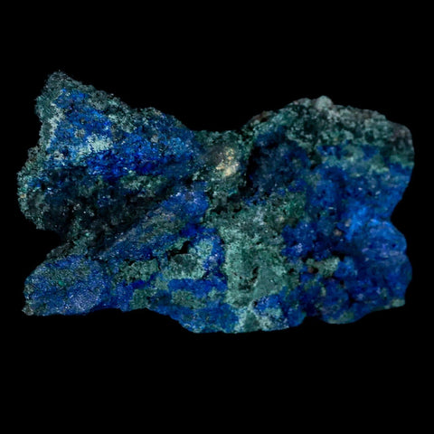 2.2" Rough Azurite Crystals And Malachite Mineral Specimen Tiznit Morocco - Fossil Age Minerals