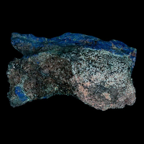 2.2" Rough Azurite Crystals And Malachite Mineral Specimen Tiznit Morocco - Fossil Age Minerals