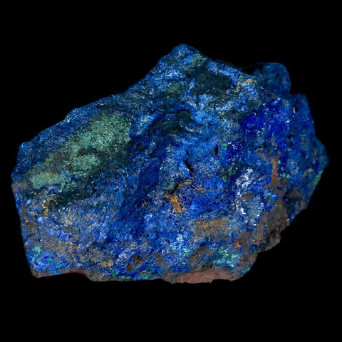 2.4" Rough Azurite Crystals And Malachite Mineral Specimen Tiznit Morocco - Fossil Age Minerals