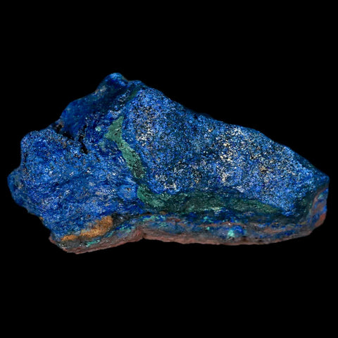 2.4" Rough Azurite Crystals And Malachite Mineral Specimen Tiznit Morocco - Fossil Age Minerals