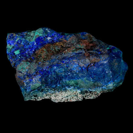 2.6" Rough Azurite Crystals And Malachite Mineral Specimen Tiznit Morocco