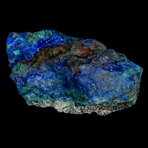 2.6" Rough Azurite Crystals And Malachite Mineral Specimen Tiznit Morocco - Fossil Age Minerals