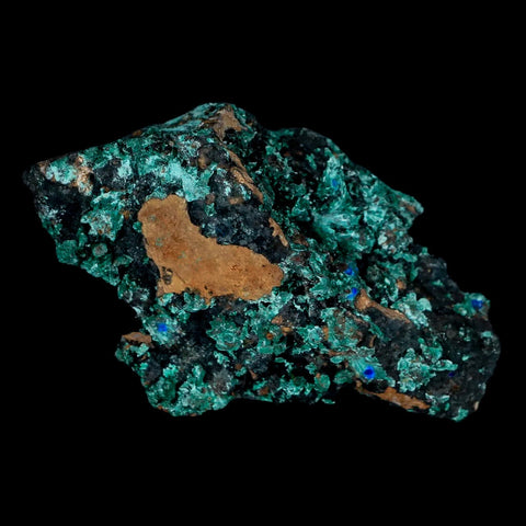 2.5" Rough Malachite Crystals And Azurite Mineral Specimen Tiznit Morocco - Fossil Age Minerals