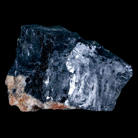 1.8" Rough Natural Silver Metallic Galena Crystal Mineral Mibladen Morocco