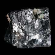 1.6" Rough Natural Silver Metallic Galena Crystal Mineral Mibladen Morocco