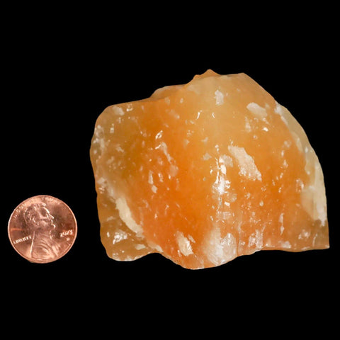 2.1" Natural Rough Orange Calcite Crystal Mineral Specimen Nuevo Leon Mexico - Fossil Age Minerals