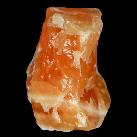 2.6" Natural Rough Orange Calcite Crystal Mineral Specimen Nuevo Leon Mexico - Fossil Age Minerals