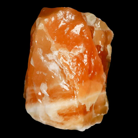 2.6" Natural Rough Orange Calcite Crystal Mineral Specimen Nuevo Leon Mexico - Fossil Age Minerals