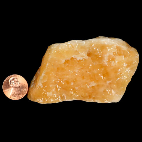 3.4" Natural Rough Orange Calcite Crystal Mineral Specimen Nuevo Leon Mexico - Fossil Age Minerals