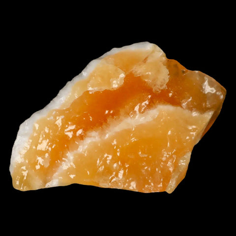 3.6" Natural Rough Orange Calcite Crystal Mineral Specimen Nuevo Leon Mexico - Fossil Age Minerals