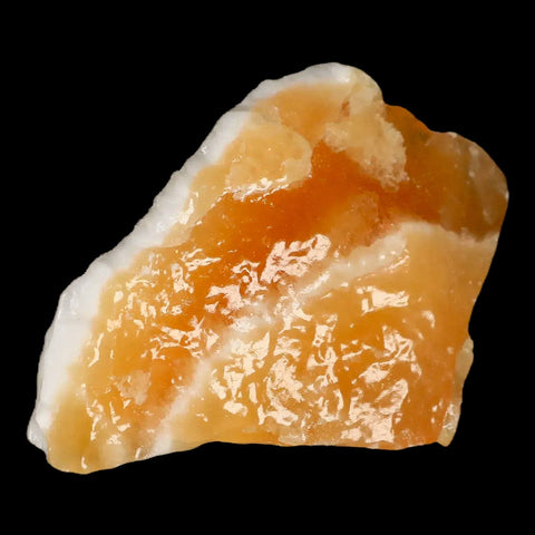 3.6" Natural Rough Orange Calcite Crystal Mineral Specimen Nuevo Leon Mexico - Fossil Age Minerals