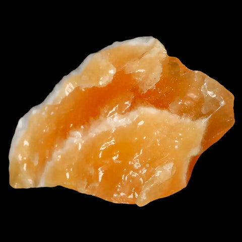 3.6" Natural Rough Orange Calcite Crystal Mineral Specimen Nuevo Leon Mexico - Fossil Age Minerals