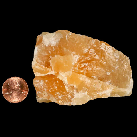 2.7" Natural Rough Orange Calcite Crystal Mineral Specimen Nuevo Leon Mexico - Fossil Age Minerals