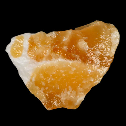 3.4" Natural Rough Orange Calcite Crystal Mineral Specimen Nuevo Leon Mexico - Fossil Age Minerals