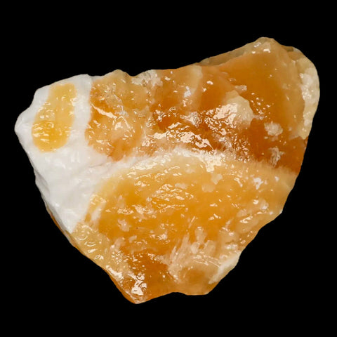 3.4" Natural Rough Orange Calcite Crystal Mineral Specimen Nuevo Leon Mexico - Fossil Age Minerals