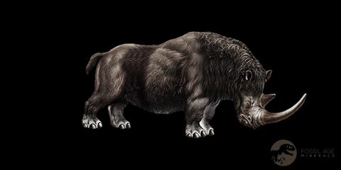 4" Woolly Rhinoceros Fossil Rooted Tooth Pleistocene Age Megafauna Russia COA - Fossil Age Minerals